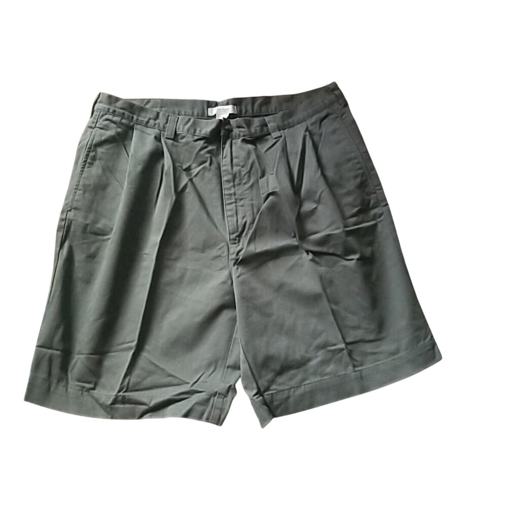 Turnbury Men's Classic SHORTS Pleated Medium Gray Cotton Size 40